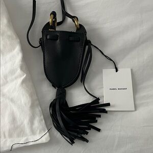 Isabel Marant Black Mini Bag with Tassels